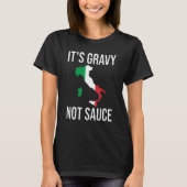 イタリア国旗の食べイタリアン物をソースしない肉汁 Tシャツ (正面)