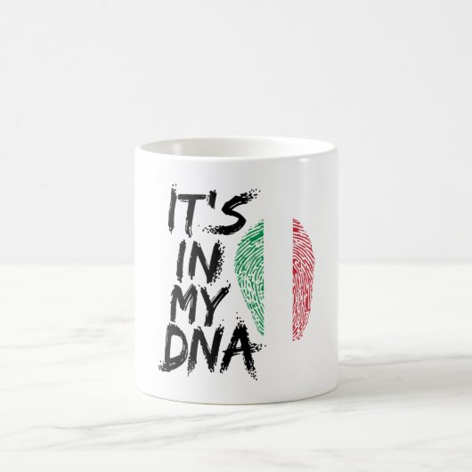 イタリア国旗のDNAが私にある記念ギフト コーヒーマグカップ (中央)