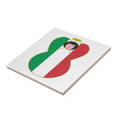 イタリア国旗をまとった天使 タイル (側面)