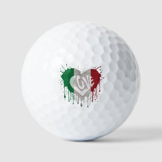 イタリア国旗を愛す ゴルフボール (正面)