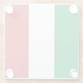 イタリア国旗を持つガラスコースター ガラスコースター (裏面)