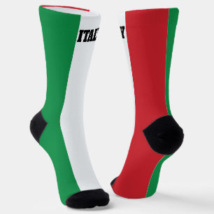 イタリア国旗を持つクルーソックス ソックス