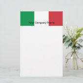 イタリア国旗を持つ文房具 便箋 (スタンド正面)