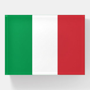 イタリア国旗を持つ紙重 ペーパーウェイト