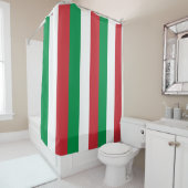 イタリア国旗を掲げたシャワーカーテン シャワーカーテン (インサイチュ)