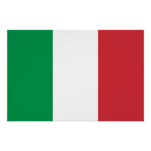 イタリア国旗を掲げた愛国的なポスター ポスター