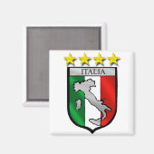 イタリア国旗イタリアの地図を守る マグネット (正面/裏面)