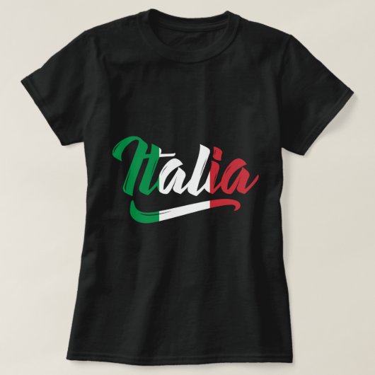 イタリア国旗イタリアイタリアンイタリアノファミリー伝統 Tシャツ (デザイン正面)