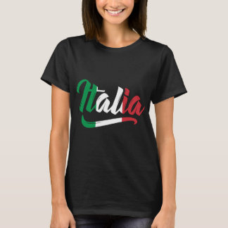 イタリア国旗イタリアイタリアンイタリアノファミリー伝統 Tシャツ
