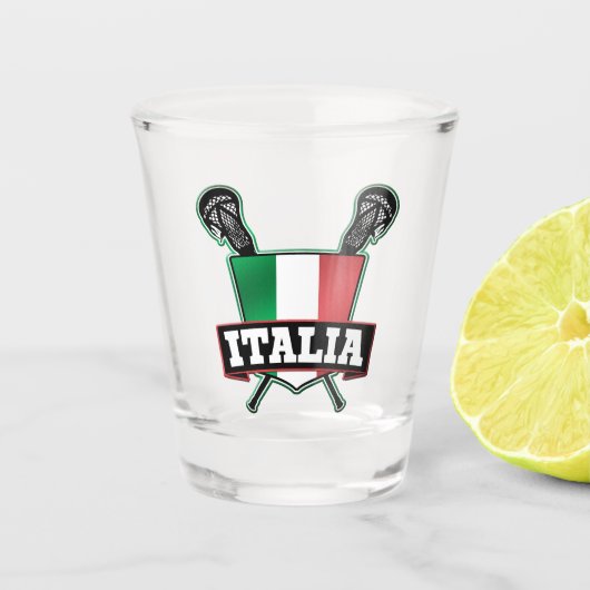 イタリア国旗イタリアラクロス ショットグラス (正面)