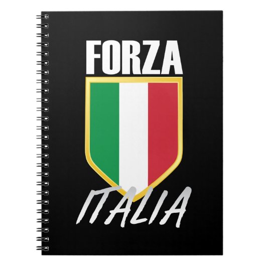 イタリア国旗イタリアンのサッカー ノートブック (正面)