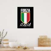 イタリア国旗イタリアンのサッカー ポスター (キッチン)