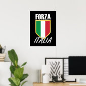 イタリア国旗イタリアンのサッカー ポスター (ホームオフィス)