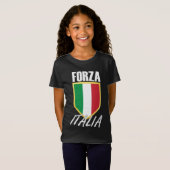 イタリア国旗イタリアンのサッカー Tシャツ (正面フル)