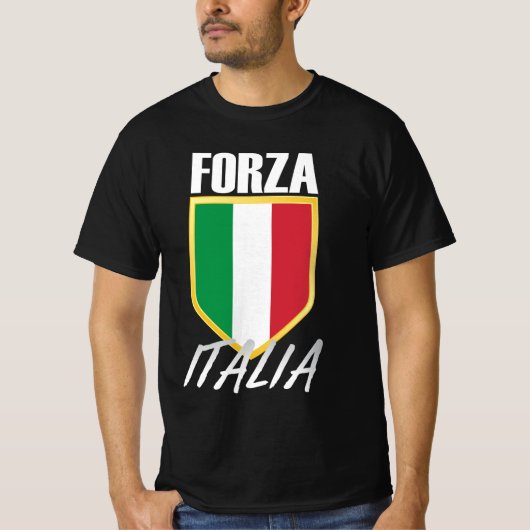 イタリア国旗イタリアンのサッカー Tシャツ (正面)