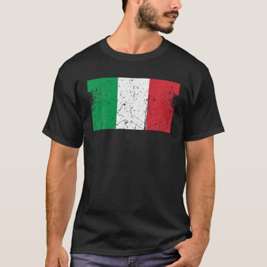 イタリア国旗イタリアンアズーリヴィンテージ Tシャツ (正面)