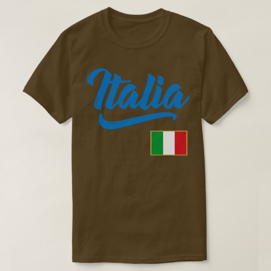 イタリア国旗イタリアンイタリアファミリープライド Tシャツ (デザイン正面)