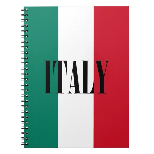 イタリア国旗イタリアンイタリア国旗 ノートブック (正面)