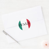 イタリア国旗イタリアンイタリア国旗 ラウンドシール (封筒)