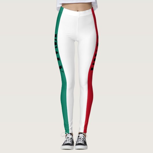 イタリア国旗イタリアンイタリア国旗 レギンス (正面)