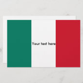 イタリア国旗イタリアンイタリア国旗 便箋 (正面/裏面)