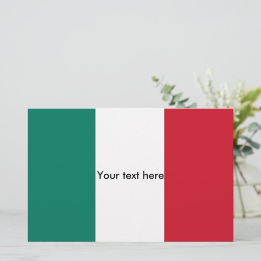 イタリア国旗イタリアンイタリア国旗 便箋 (スタンド正面)