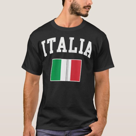イタリア国旗イタリアンイタリアItalianoギフト男性女性 Tシャツ (正面)