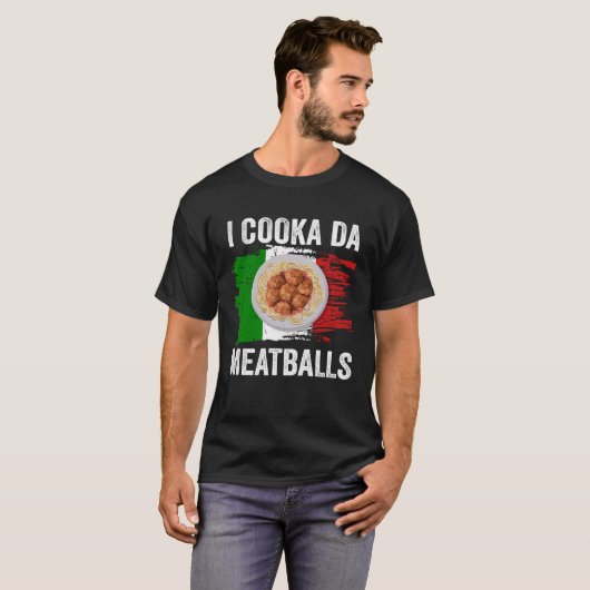 イタリア国旗イタリアンルーツグルメIコオカダミートバル Tシャツ (正面フル)