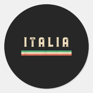 イタリア国旗イタリアン付き ラウンドシール