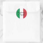 イタリア国旗カラーのウェディング ラウンドシール (バッグ)