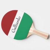 イタリア国旗カラー+姓+名前+カスタムデザイン 卓球ラケット (横)