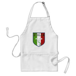 イタリア国旗クレスト調理エプロン スタンダードエプロン
