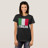 イタリア国旗グランジヴィンテージ土産イタリア Tシャツ (正面フル)
