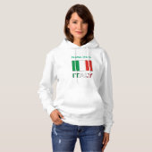 イタリア国旗グリーンカスタマイズ パーカ (正面フル)