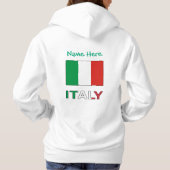 イタリア国旗グリーンカスタマイズ パーカ (裏面)