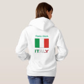 イタリア国旗グリーンカスタマイズ パーカ (裏面フル)