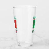 イタリア国旗グリーン パーソナライズ タンブラーグラス (左)