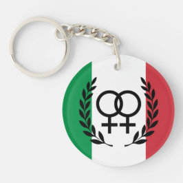 イタリア国旗サッフィックアクリルシンボル キーホルダー