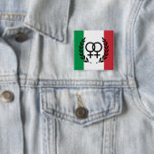イタリア国旗サッフィックシンボルバッジ 缶バッジ (インサイチュ)