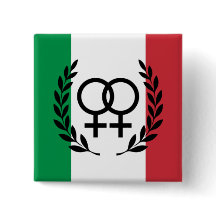 イタリア国旗サッフィックシンボルバッジ