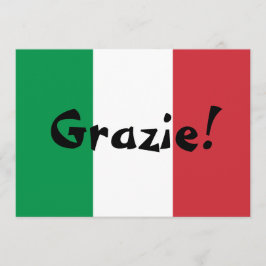 イタリア国旗サンクスギフト サンキューカード