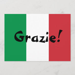 イタリア国旗サンクスギフト サンキューカード