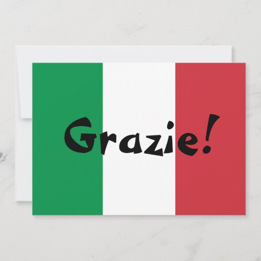 イタリア国旗サンクスギフト サンキューカード (正面)