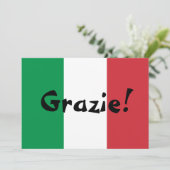 イタリア国旗サンクスギフト サンキューカード (スタンド正面)