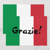 イタリア国旗サンクスギフト サンキューカード (正面/裏面)
