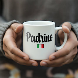 イタリア国旗パドリーノマグカップ - イタリアのゴッドファーザーへのギフト コーヒーマグカップ