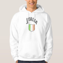 イタリア国旗ビンテージ フード付きスウェットシャツ