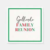 イタリア国旗ファミリーリユニオン スタンダードカクテルナプキン (正面)