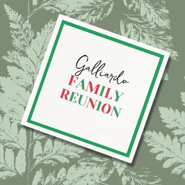 イタリア国旗ファミリーリユニオン スタンダードカクテルナプキン