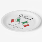 イタリア国旗ファミリーリユニオン ペーパープレート (アングル)